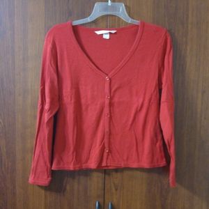 Victoria's Secret red v-neck lightweight cardigan